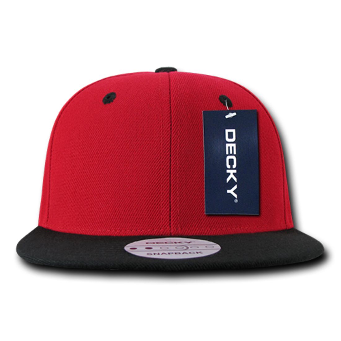 Decky 351 Two Tone High Profile Snapback Hats 6 Panel Flat Bill Baseball Caps