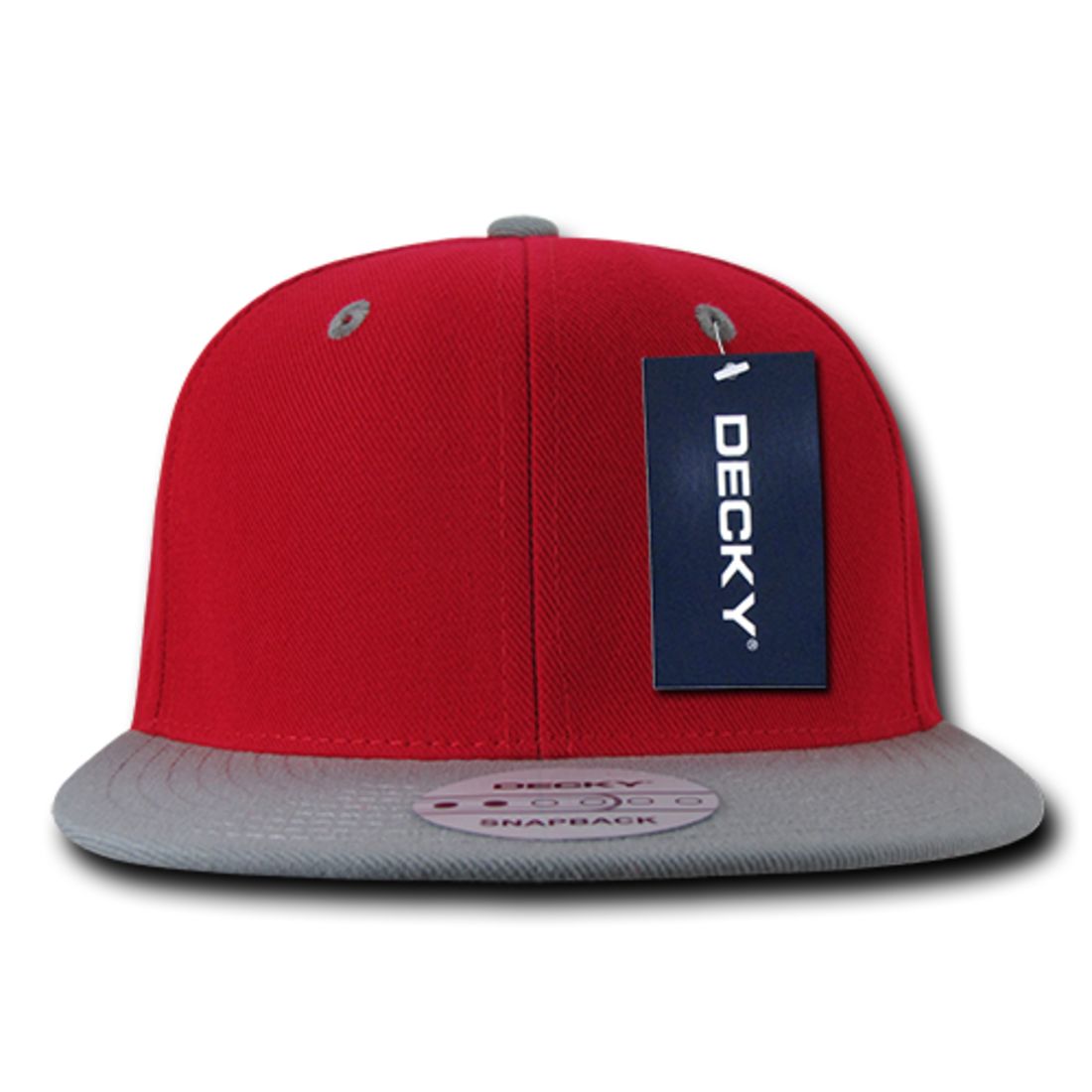 Decky 351 Two Tone High Profile Snapback Hats 6 Panel Flat Bill Baseball Caps