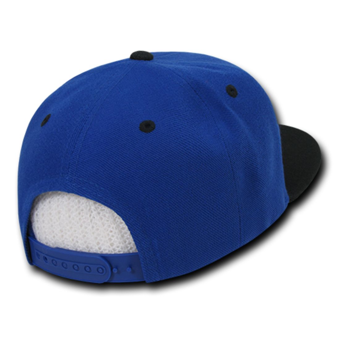 Decky 351 Two Tone High Profile Snapback Hats 6 Panel Flat Bill Baseball Caps