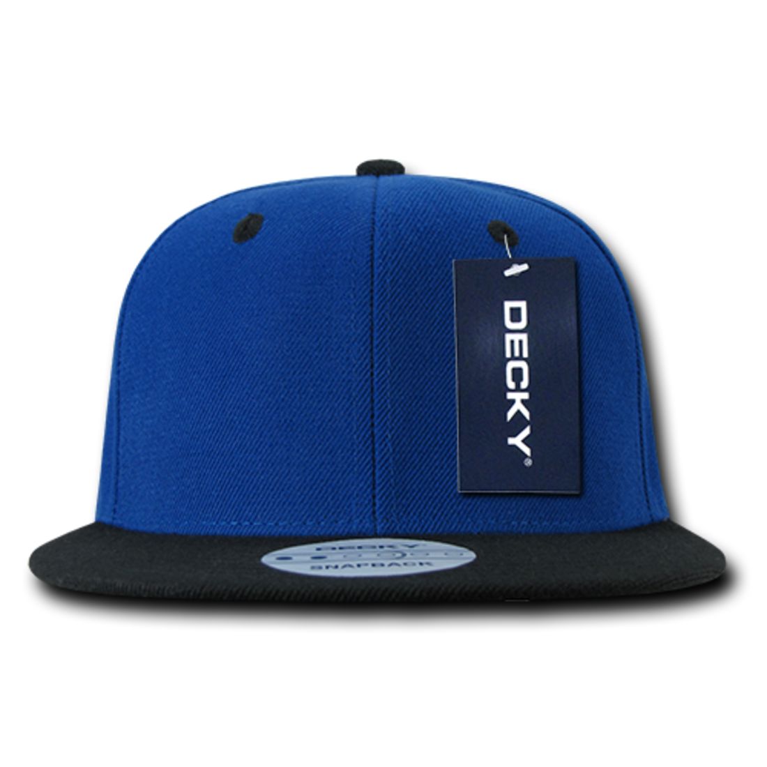 Decky 351 Two Tone High Profile Snapback Hats 6 Panel Flat Bill Baseball Caps