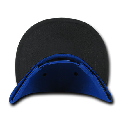 Decky 351 Two Tone High Profile Snapback Hats 6 Panel Flat Bill Baseball Caps