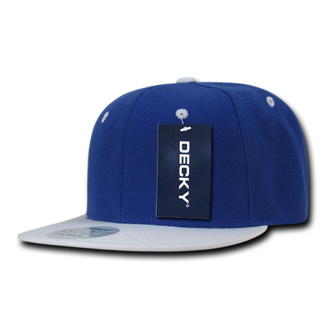 Decky 351 Two Tone High Profile Snapback Hats 6 Panel Flat Bill Baseball Caps