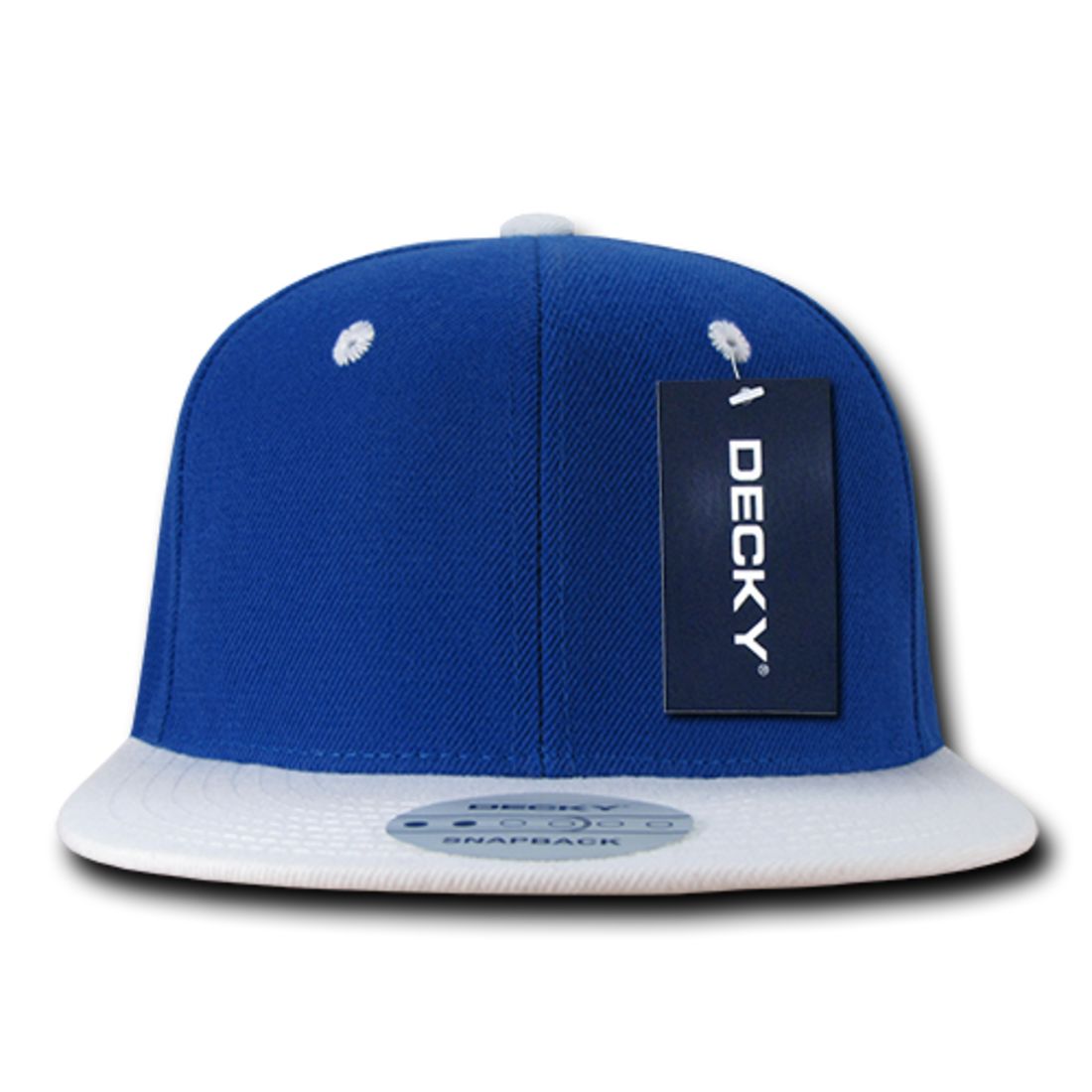 Decky 351 Two Tone High Profile Snapback Hats 6 Panel Flat Bill Baseball Caps