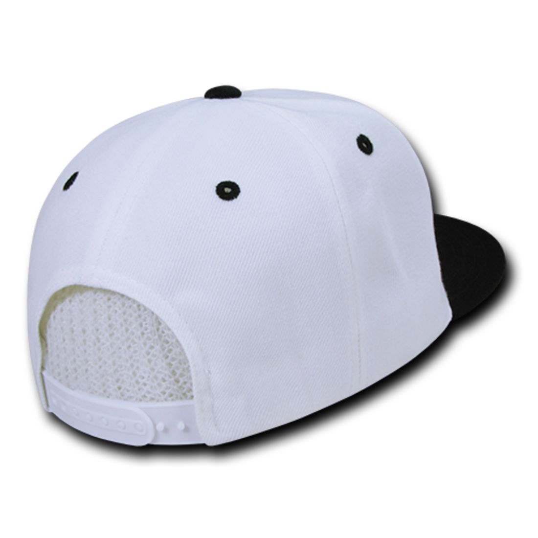 Decky 351 Two Tone High Profile Snapback Hats 6 Panel Flat Bill Baseball Caps