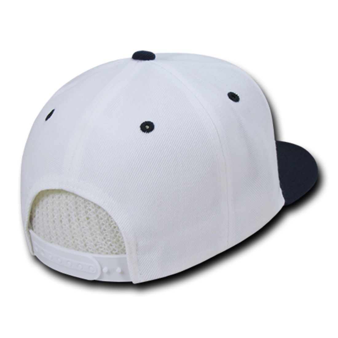 Decky 351 Two Tone High Profile Snapback Hats 6 Panel Flat Bill Baseball Caps