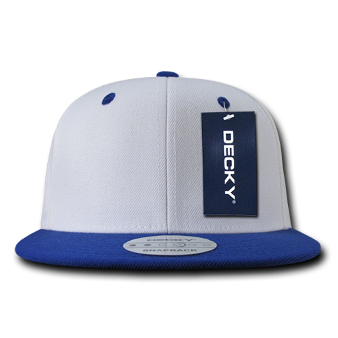 Decky 351 Two Tone High Profile Snapback Hats 6 Panel Flat Bill Baseball Caps