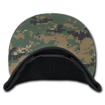 Decky 356 Camouflage Skin Flat Bill Hats High Profile 6 Panel Snapback Caps Wholesale