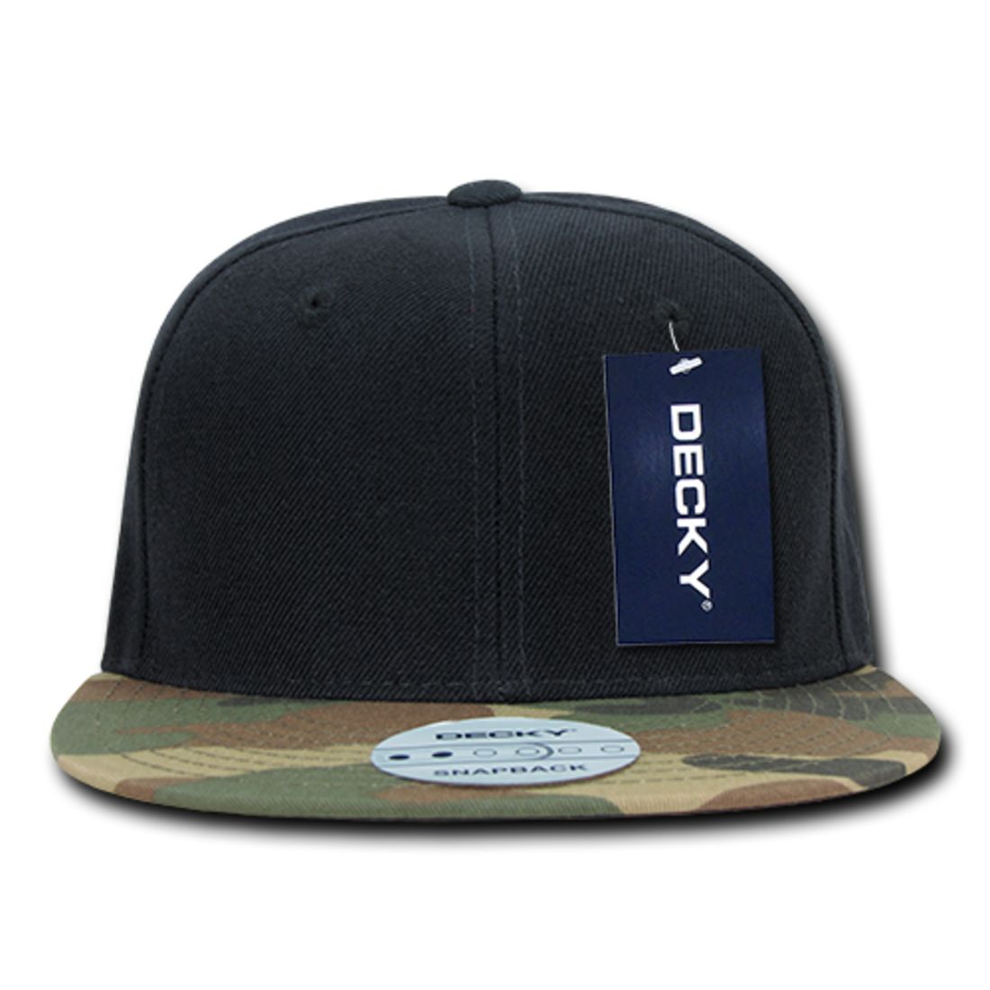 Decky 356 Camouflage Skin Flat Bill Hats High Profile 6 Panel Snapback Caps Wholesale