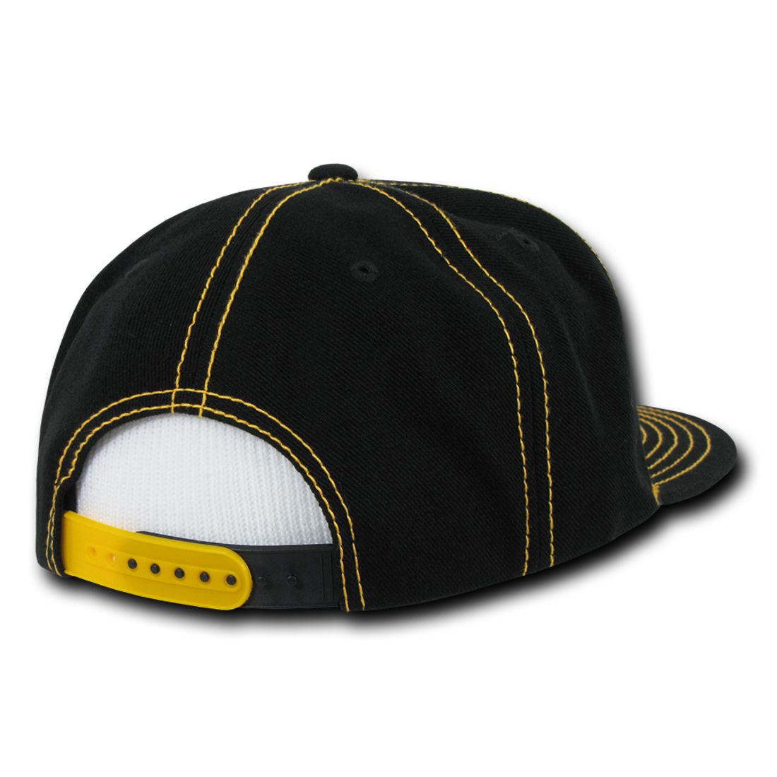 Decky 358 Contrast Stitch Snapback Hats High Profile 6 Panel Flat Bill Baseball Caps Wholesale