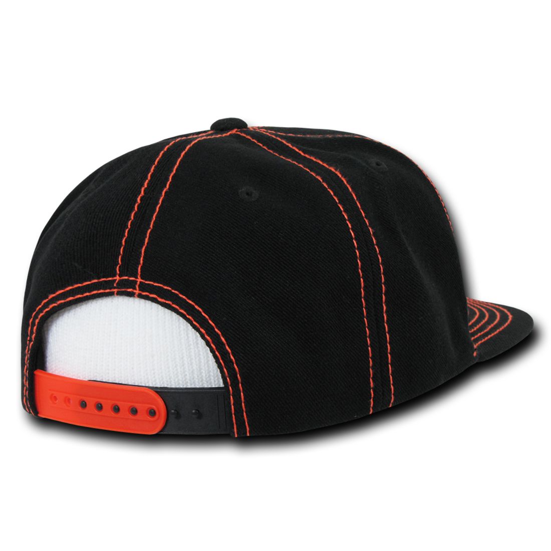 Decky 358 Contrast Stitch Snapback Hats High Profile 6 Panel Flat Bill Baseball Caps Wholesale