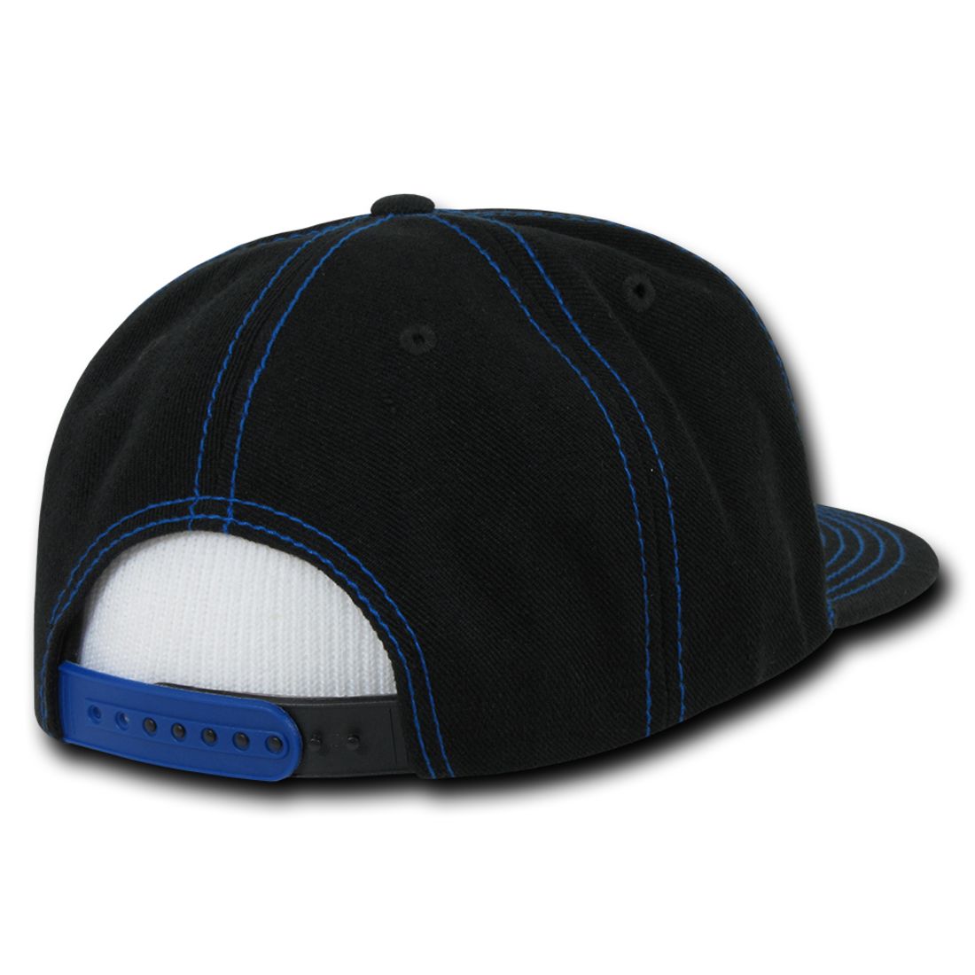 Decky 358 Contrast Stitch Snapback Hats High Profile 6 Panel Flat Bill Baseball Caps Wholesale