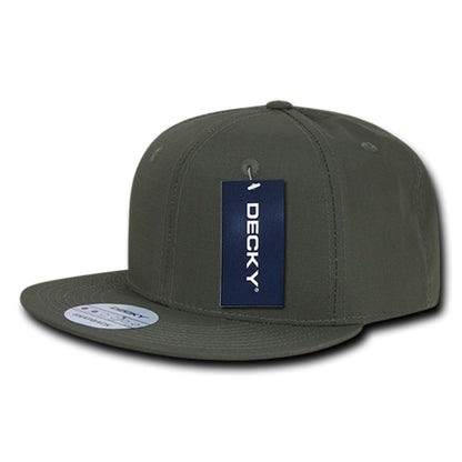 Decky 360 Ripstop Snapback Hats High Profile 6 Panel Flat Bill Baseball Caps Wholesale