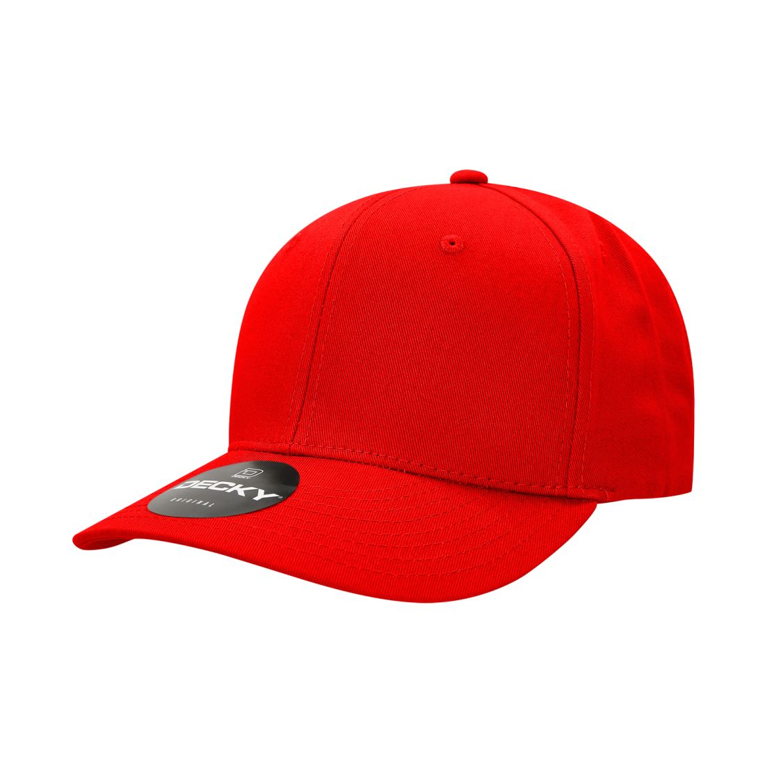 Decky 4001 Pro Twill Cotton Mid Profile Hats 6 Panel Curved Bill Baseball Caps