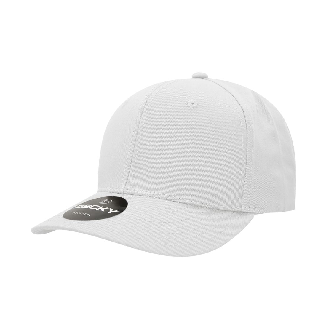 Decky 4001 Pro Twill Cotton Mid Profile Hats 6 Panel Curved Bill Baseball Caps