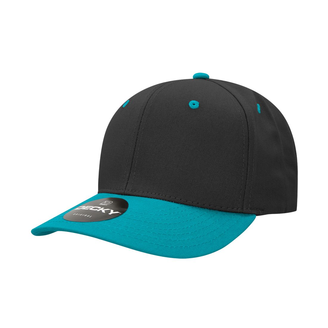 Decky 4001 Pro Twill Cotton Mid Profile Hats 6 Panel Curved Bill Baseball Caps