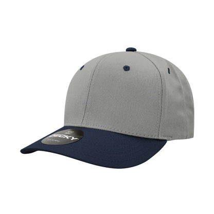 Decky 4001 Pro Twill Cotton Mid Profile Hats 6 Panel Curved Bill Baseball Caps