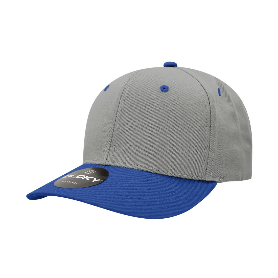 Decky 4001 Pro Twill Cotton Mid Profile Hats 6 Panel Curved Bill Baseball Caps