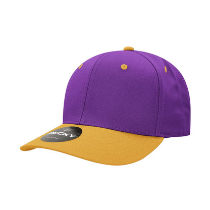 Decky 4001 Pro Twill Cotton Mid Profile Hats 6 Panel Curved Bill Baseball Caps