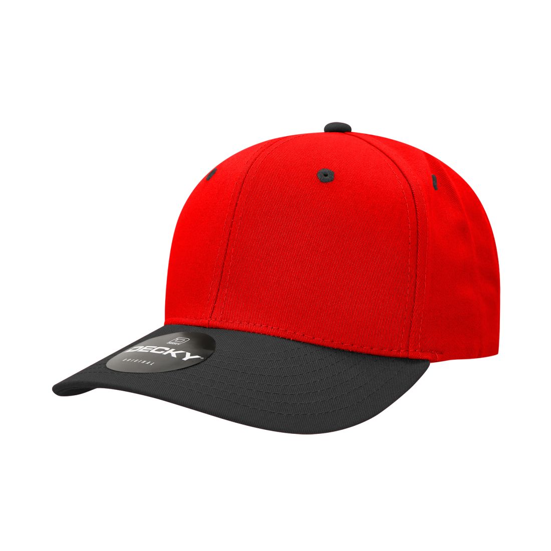 Decky 4001 Pro Twill Cotton Mid Profile Hats 6 Panel Curved Bill Baseball Caps