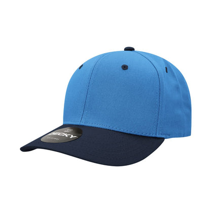 Decky 4001 Pro Twill Cotton Mid Profile Hats 6 Panel Curved Bill Baseball Caps