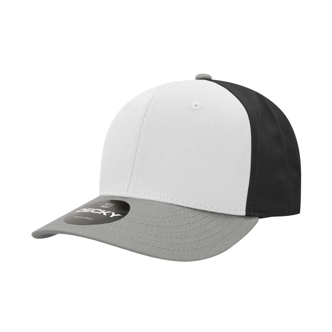 Decky 4001 Pro Twill Cotton Mid Profile Hats 6 Panel Curved Bill Baseball Caps