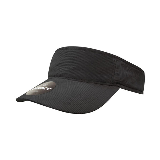 Decky 4004 Corduroy Visors Hats Sun Visor Caps Cotton Curved Structured Wholesale - Arclight Wholesale
