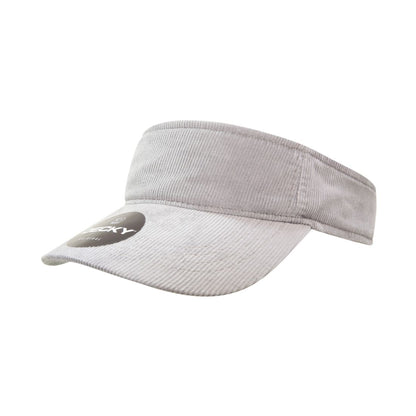 Decky 4004 Corduroy Visors Hats Sun Visor Caps Cotton Curved Structured Wholesale