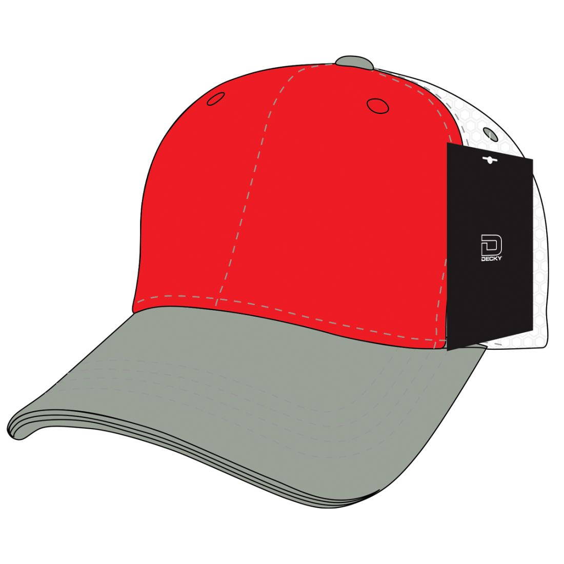 Heather Grey/Red/White color variant