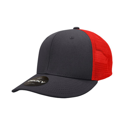 Decky 4006 Mid Profile Structured Trucker Hats 6 Panel Snapback Caps Cotton