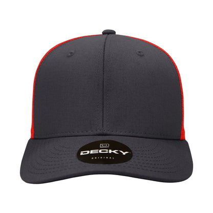 Decky 4006 Mid Profile Structured Trucker Hats 6 Panel Snapback Caps Cotton