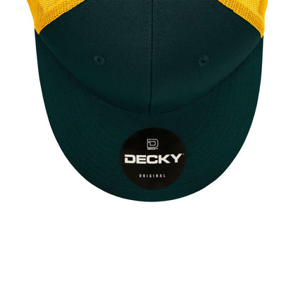 Decky 4006 Mid Profile Structured Trucker Hats 6 Panel Snapback Caps Cotton