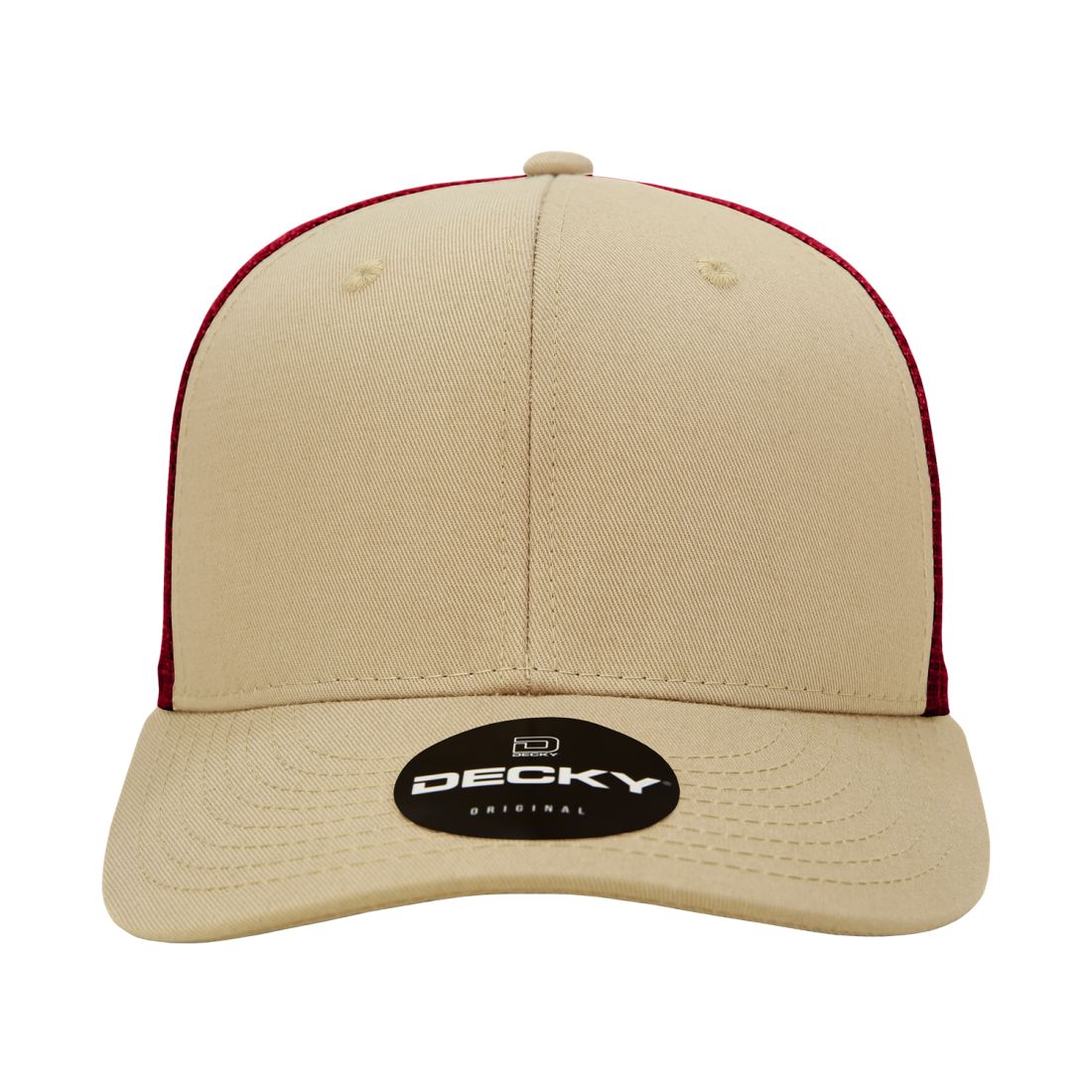 Decky 4006 Mid Profile Structured Trucker Hats 6 Panel Snapback Caps Cotton