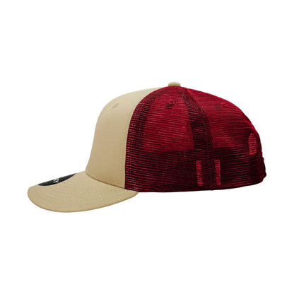 Decky 4006 Mid Profile Structured Trucker Hats 6 Panel Snapback Caps Cotton