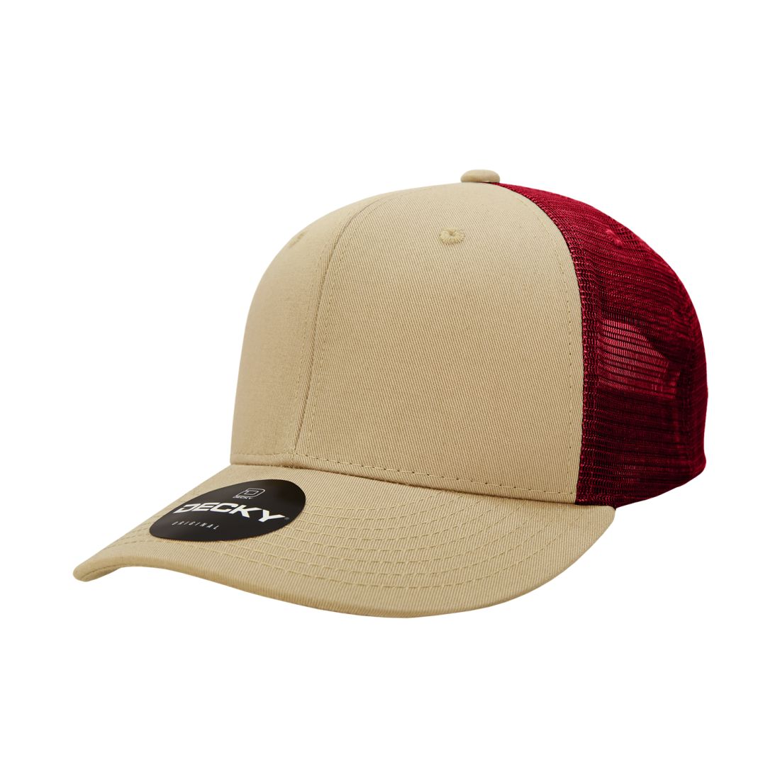 Decky 4006 Mid Profile Structured Trucker Hats 6 Panel Snapback Caps Cotton