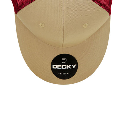 Decky 4006 Mid Profile Structured Trucker Hats 6 Panel Snapback Caps Cotton