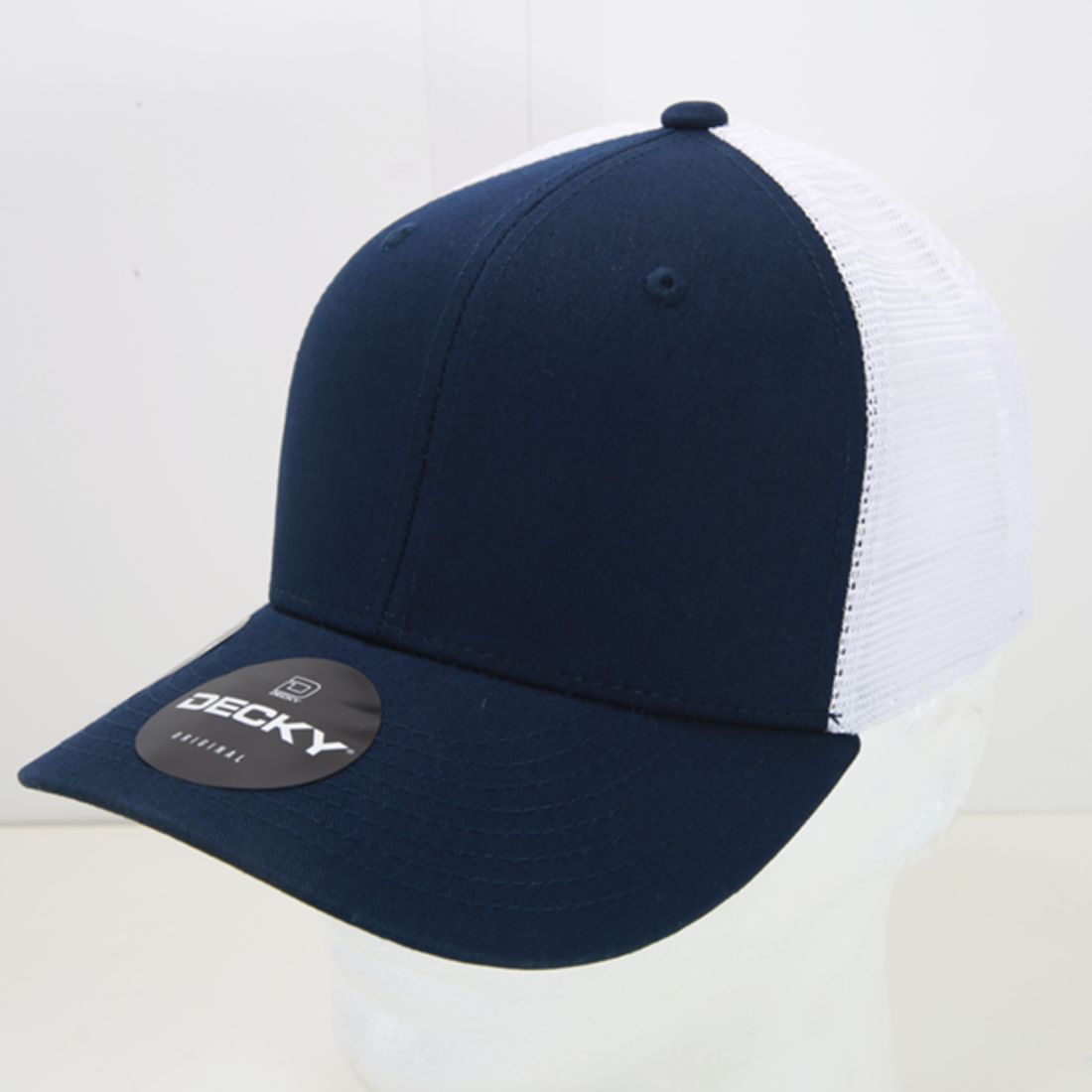 Decky 4006 Mid Profile Structured Trucker Hats 6 Panel Snapback Caps Cotton