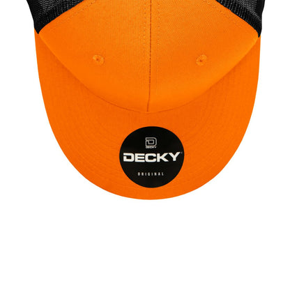 Decky 4006 Mid Profile Structured Trucker Hats 6 Panel Snapback Caps Cotton