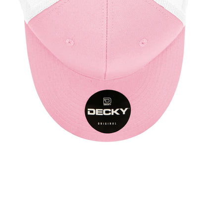 Decky 4006 Mid Profile Structured Trucker Hats 6 Panel Snapback Caps Cotton