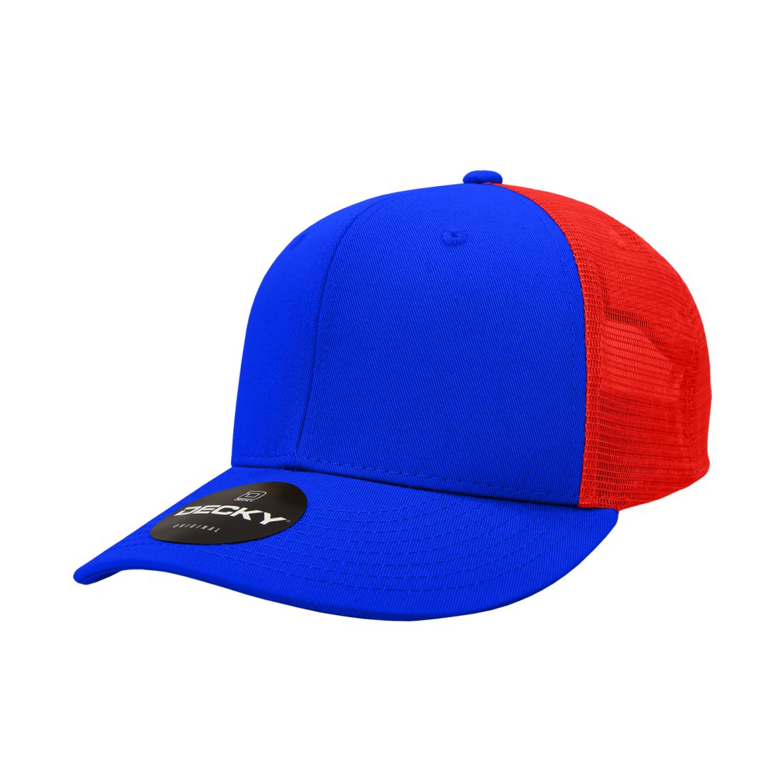 Decky 4006 Mid Profile Structured Trucker Hats 6 Panel Snapback Caps Cotton