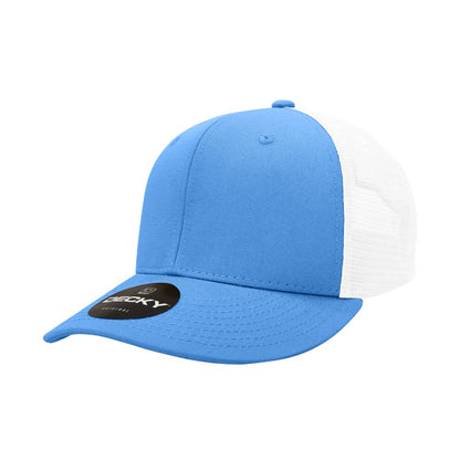 Decky 4006 Mid Profile Structured Trucker Hats 6 Panel Snapback Caps Cotton