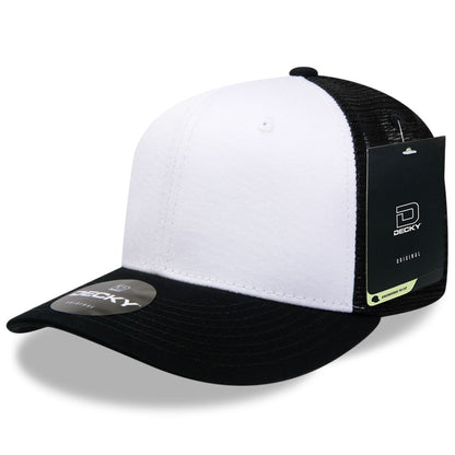 Decky 4006 Mid Profile Structured Trucker Hats 6 Panel Snapback Caps Cotton