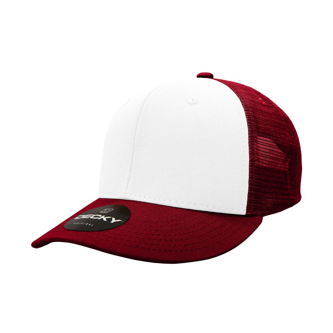 Decky 4006 Mid Profile Structured Trucker Hats 6 Panel Snapback Caps Cotton