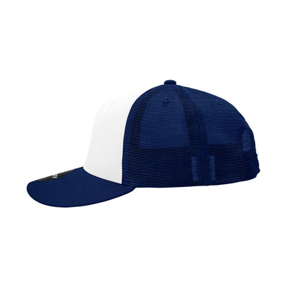 Decky 4006 Mid Profile Structured Trucker Hats 6 Panel Snapback Caps Cotton