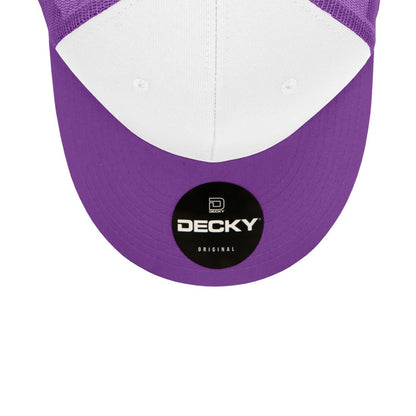 Decky 4006 Mid Profile Structured Trucker Hats 6 Panel Snapback Caps Cotton