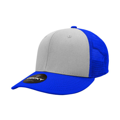 Decky 4006 Mid Profile Structured Trucker Hats 6 Panel Snapback Caps Cotton