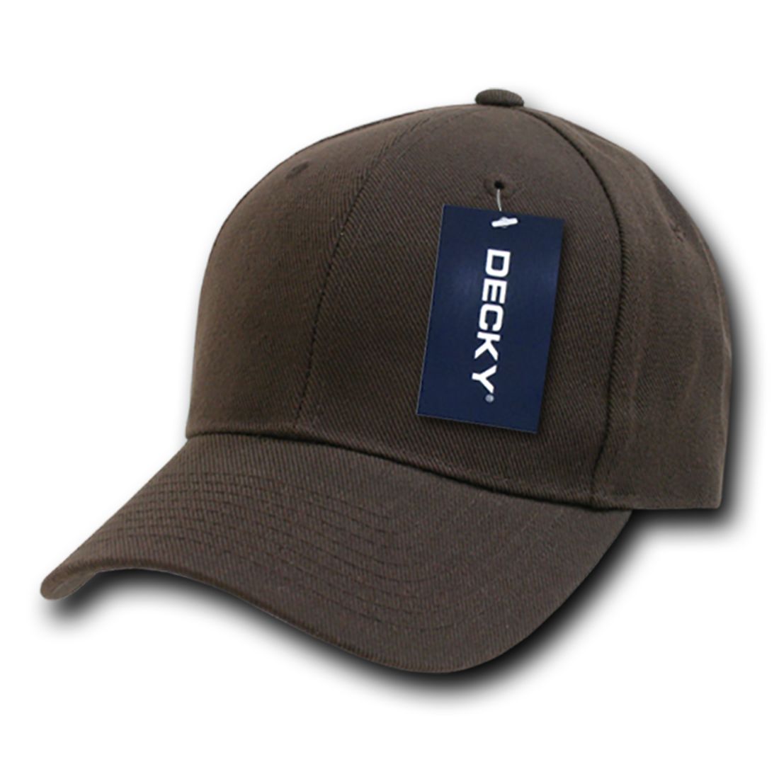 Decky 402 Fitted High Profile Hats 6 Panel Structured Baseball Caps Blank