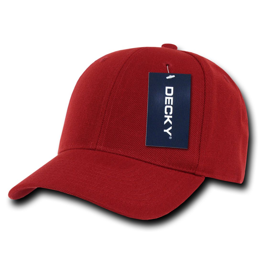 Decky 402 Fitted High Profile Hats 6 Panel Structured Baseball Caps Blank