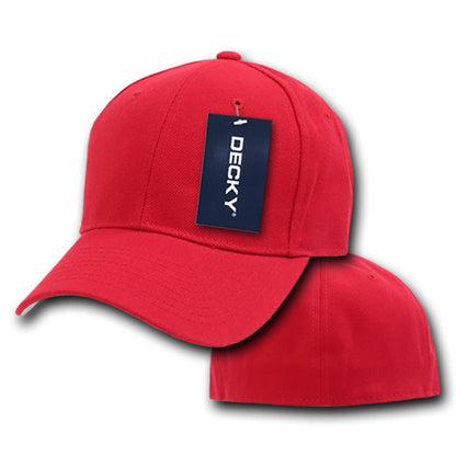 Decky 402 Fitted High Profile Hats 6 Panel Structured Baseball Caps Blank