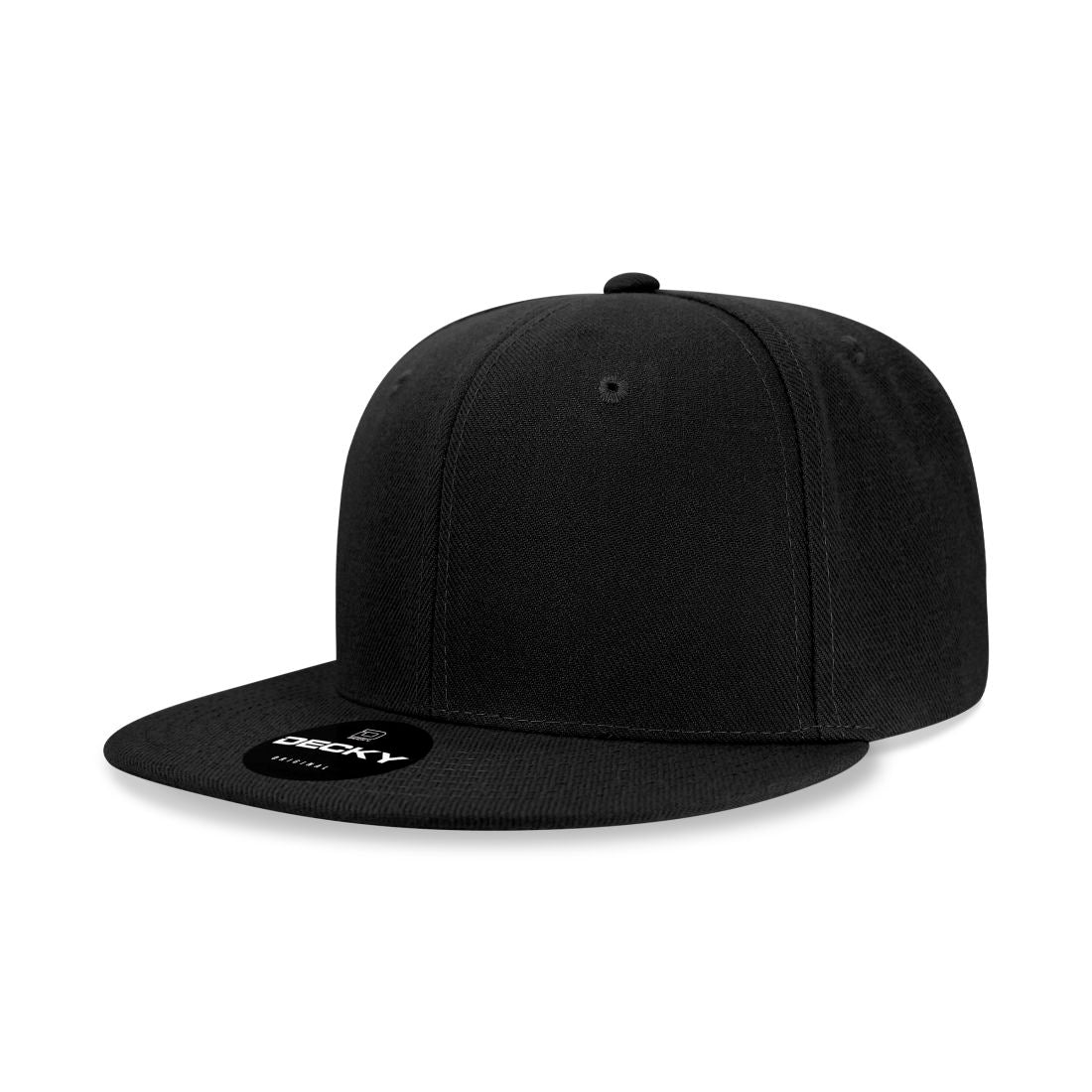 Decky 5121 Womens High Profile Snapback Hats 6 Panel Flat Bill Caps Constructed