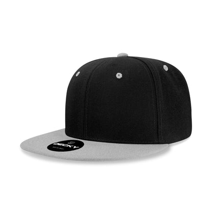 Decky 5121 Womens High Profile Snapback Hats 6 Panel Flat Bill Caps Constructed